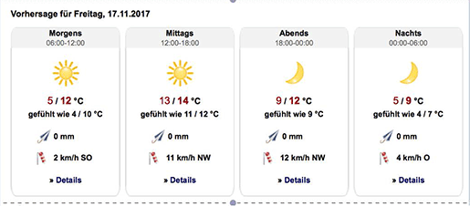 meteo Paranal 17 Novembre 2017